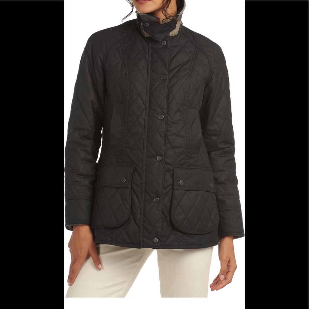 Barbour Waxed Cotton QUILTED Gibbon Jacket (aka Wardley) *Navy Blue*